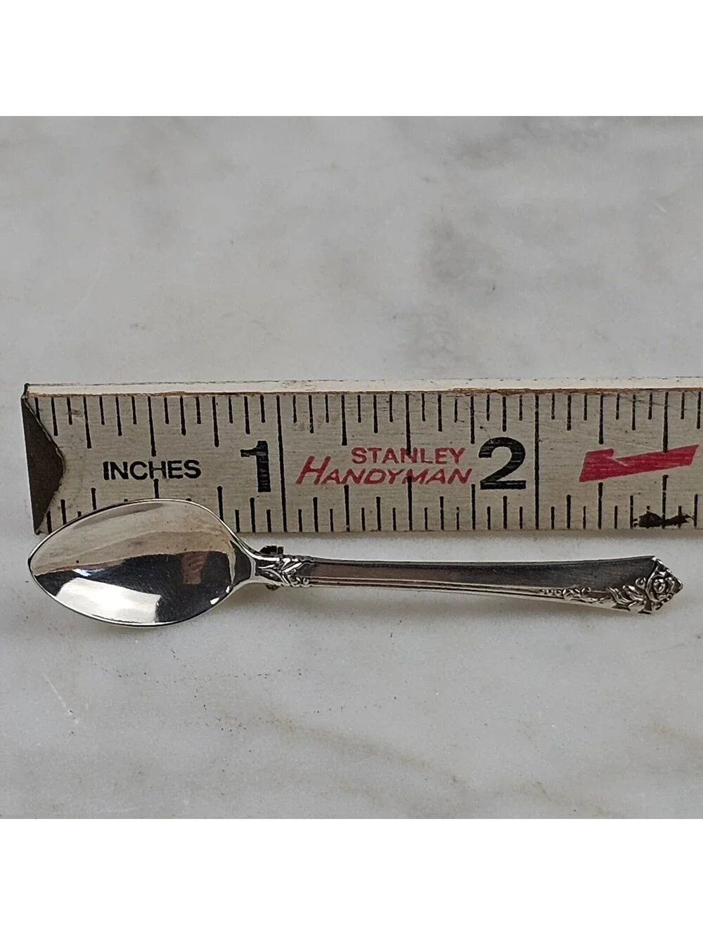Oneida Damask Rose Sterling Silver Spoon Brooch Pin Vintage 2.5